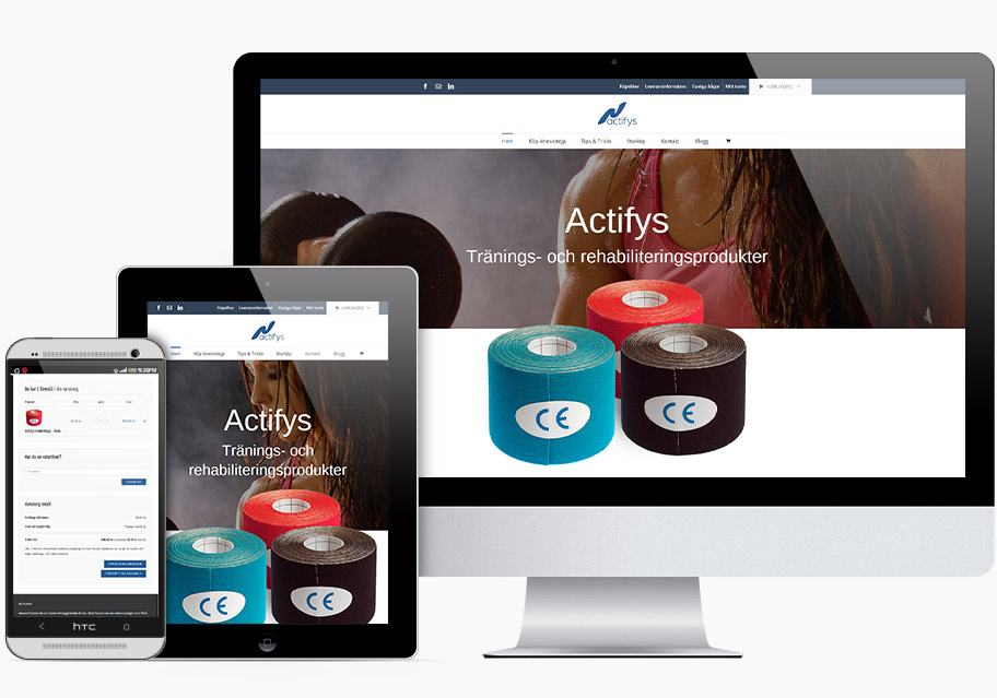 Actifys - En webbshop från Mixvision