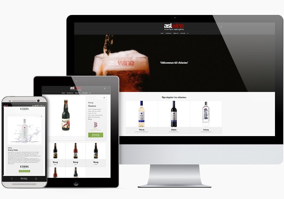 Ny hemsida för Astwine producerad av Mixvision